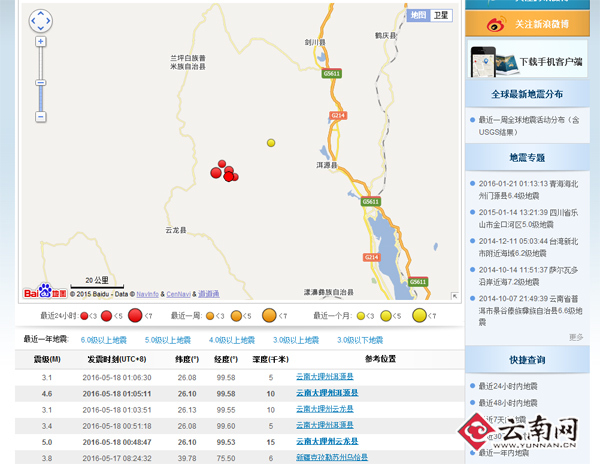  大理云龙县今晨发生5.0级地震 暂无人员伤亡报告