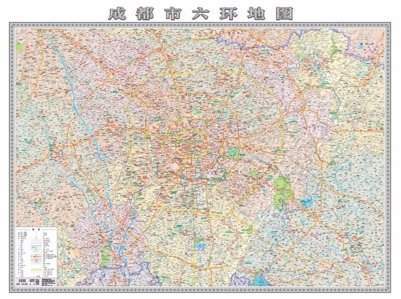 最新版《成都市六环地图》发行啦!快来找找你的家!图片