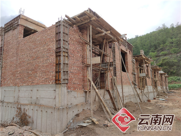 云南江川区这个村民小组的地质灾害搬迁点建设即将完工