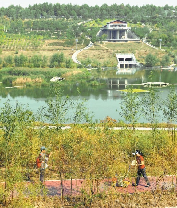去年9月成为北京全市首个向市民开放的水利工程 西郊雨洪调蓄工程游客破百万