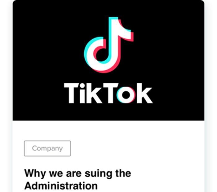 TikTok起诉特朗普政府诉状内容曝光 主张废除禁令