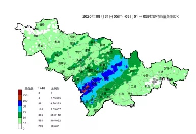 昨夜降雨与台风无关 吉林省中南部出现区域大到暴雨