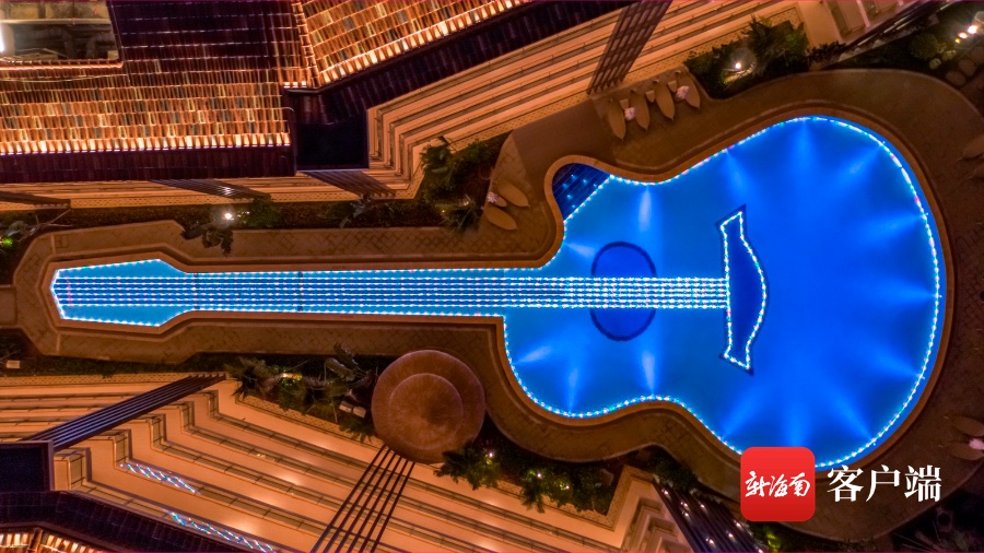 琼海官塘网红景点：摇滚气质的吉他泳池