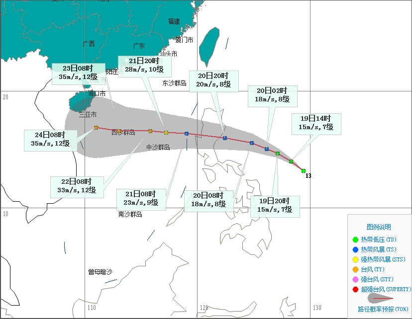 热带低压预计21日移入南海 本周海南的天气是这样的