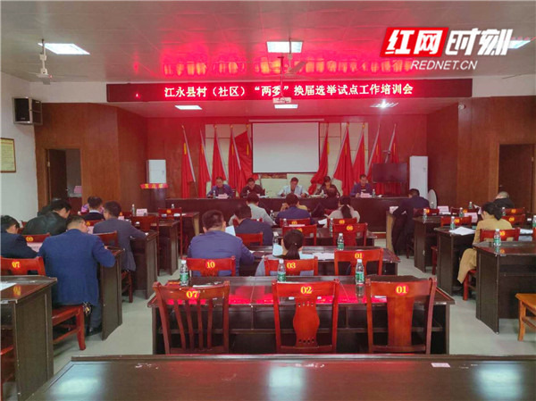 江永县开展村（社区）“两委”换届选举试点工作培训会