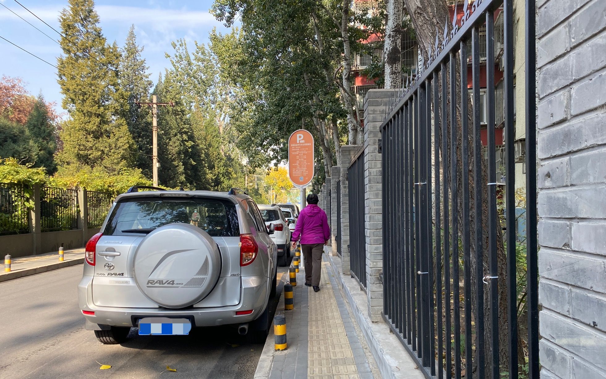 最窄处不足半米、架着电线杆种着树……北京有些人行道不好走