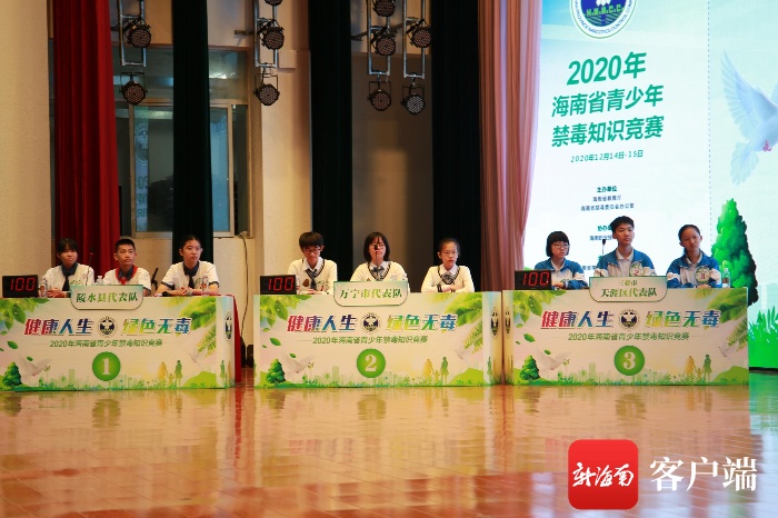 2020年海南省青少年禁毒知识竞赛总决赛圆满收官 万宁市代表队获得一等奖