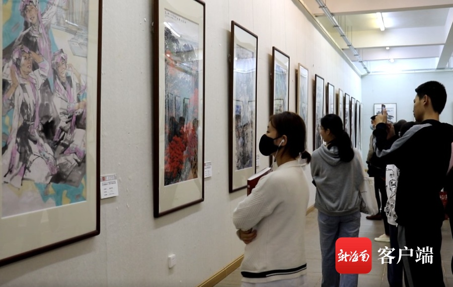 纪念海南解放70周年中国画作品展开幕 展出140件作品