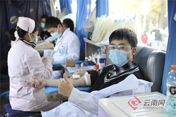 昆医大附一院1250名人参加无偿献血 累计献血量达34万毫升