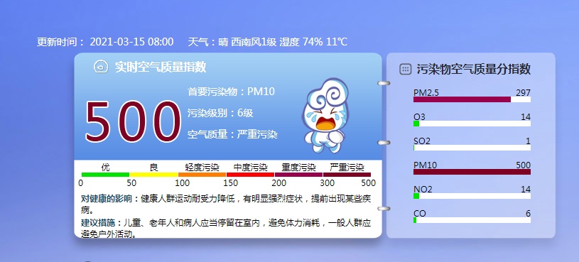 北京市强沙尘天气15日白天仍将持续 建议市民避免户外活动