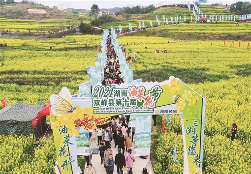 2021湖南油菜花节开幕 “十大最美油菜花乡村旅游点”公布