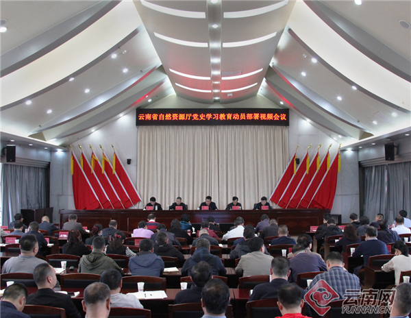 云南省自然资源厅召开党史学习教育动员部署视频会