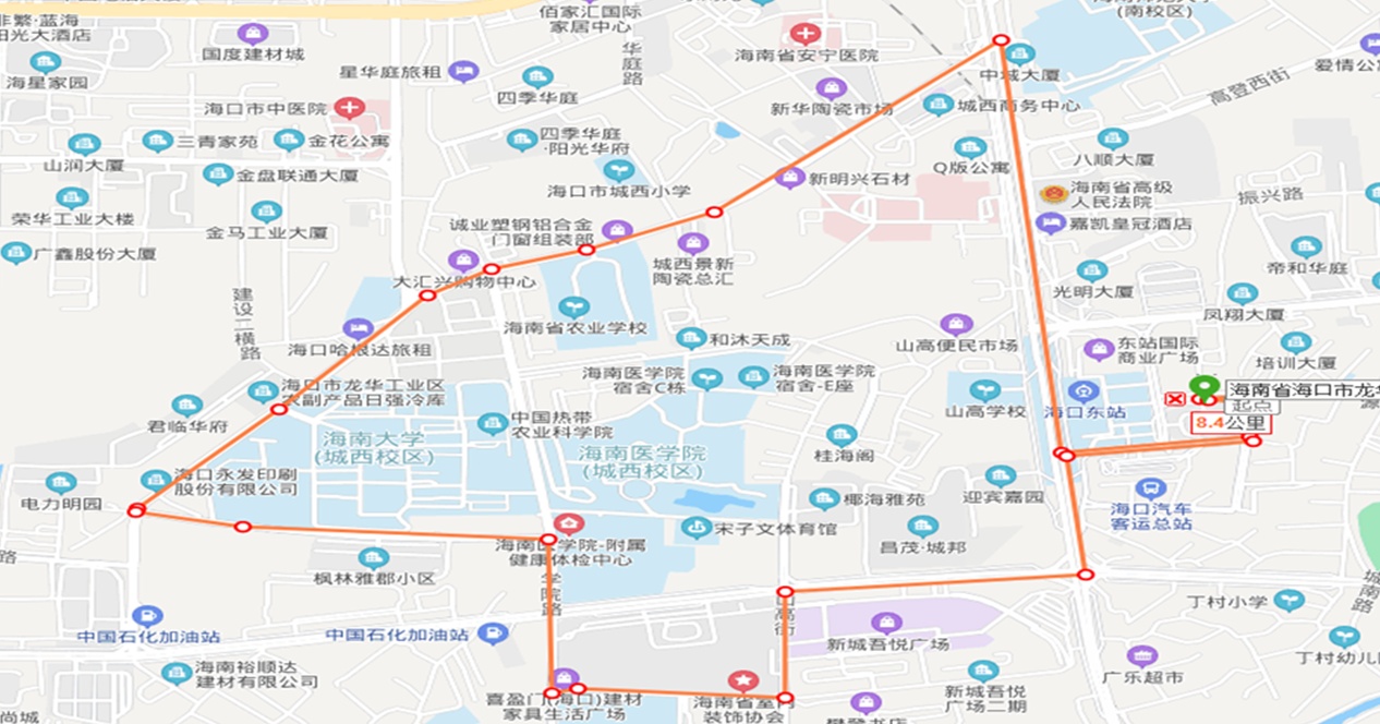 便民4月1日起海口新开通k8路213路220路3条公交线路