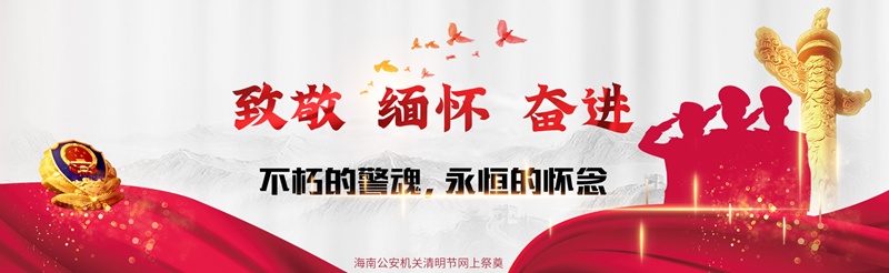 海南省公安厅开展清明网上祭奠英烈活动