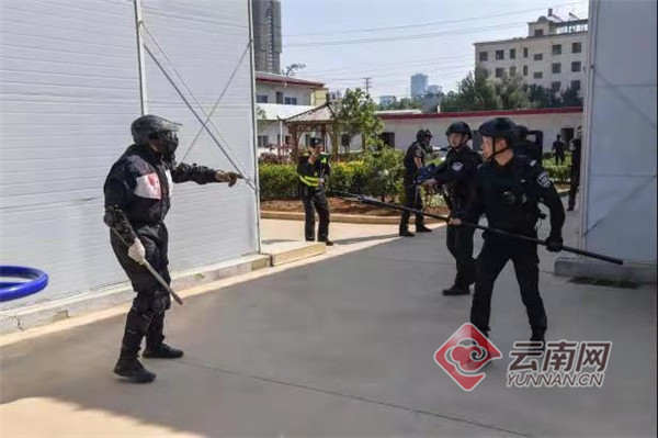 提升应急反应能力昆明呈贡巡特警开展实训练兵