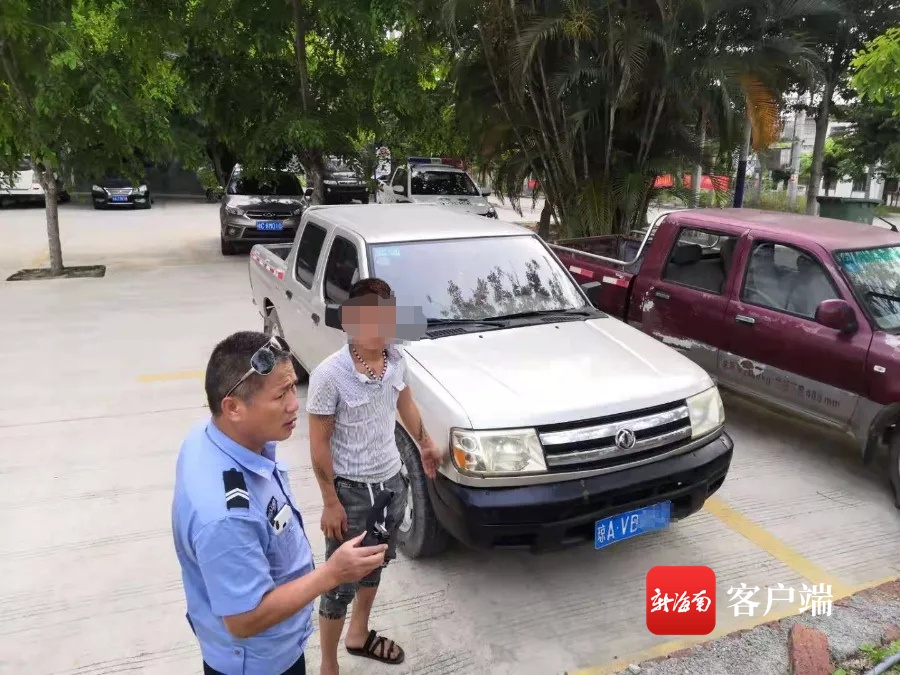 一男子无证驾驶套牌车辆 被屯昌交警扣车并罚6500元