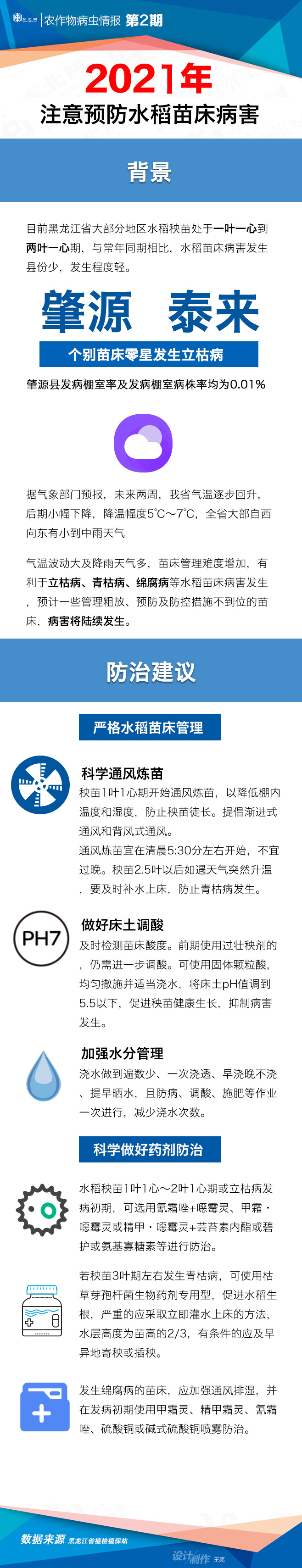 【一图看懂】与常年同期相比 黑龙江省水稻苗床病害发生县份少
