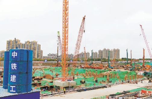 北京城市副中心综合交通枢纽开始主体结构施工
