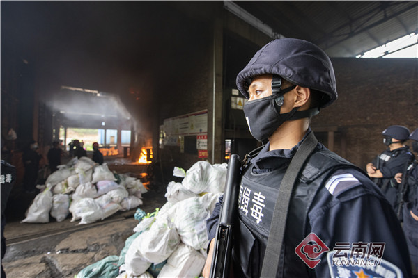 国际禁毒日大快人心云南临沧集中销毁毒品721吨