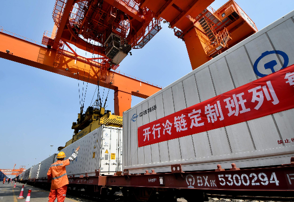 蔬菜从中国铁路北京局集团有限公司京铁物流中心天津集装箱中心站发出