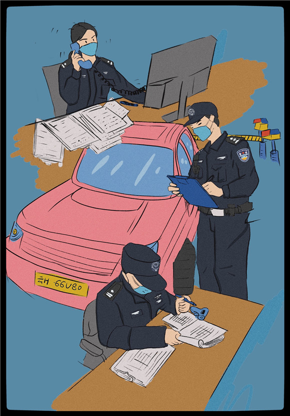 边防警察卡通图片